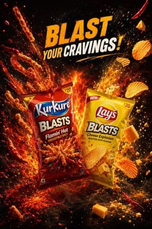 Premium Snack Advertising Poster - AI image template preview