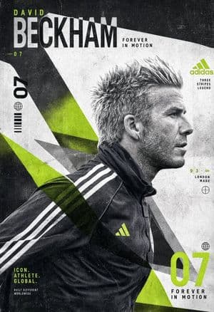 Experimental David Beckham Sports Poster - AI image template preview