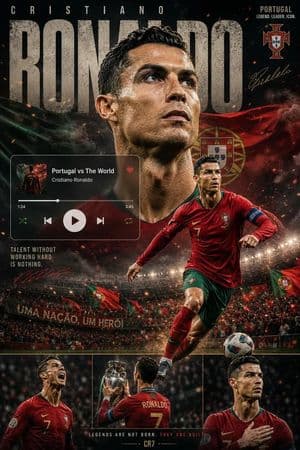 Premium Football Legend Poster - AI image template preview