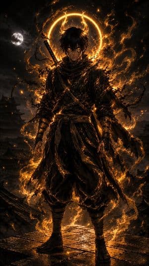 Infernal Shadow Ninja - AI image template preview