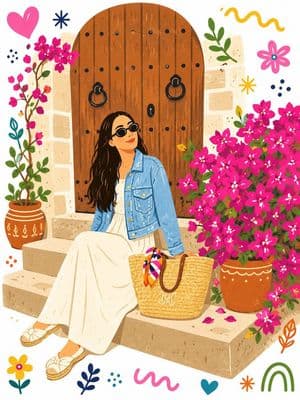 Folk Art Doodle Illustration Transformation - AI image template preview