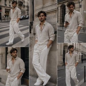 Old Money Aesthetic Men's Street Style - AI image template preview