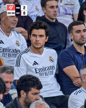 Realistic Real Madrid Football Stadium Fan Portrait - AI image template preview