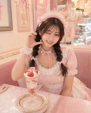 Pastel Maid Café Portrait - AI image template preview
