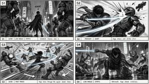 Cyberpunk Sword Fight Storyboard preview