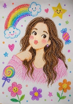 Crayon Drawing to Realistic Photo - AI image template preview