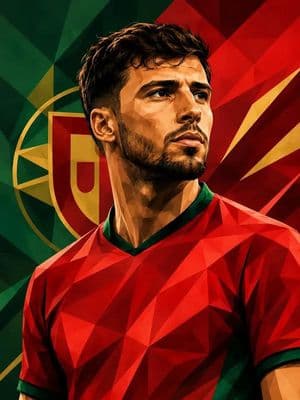 Low Poly Football Player Illustration - AI image template preview