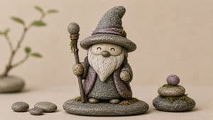 Stylized River Stone Sculptures - AI image template preview