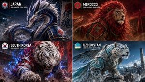 World Cup Dark Horse Teams Visualization - AI image template preview