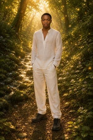 Magical Forest Full-Body Portrait - AI image template preview