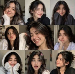 Candid Aesthetic Selfie Collage - AI image template preview