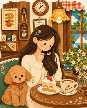 Decorative Folk Papercraft Illustration - AI image template preview