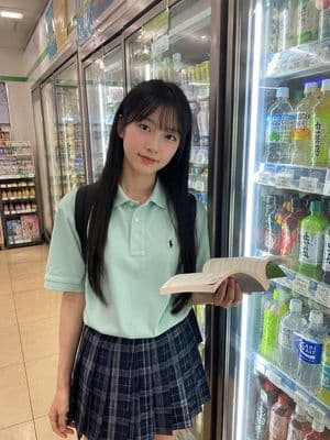 Japanese Student Convenience Store Snapshot - AI image template preview