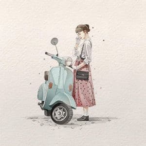 Watercolor Fashion Illustration Aesthetic - AI image template preview