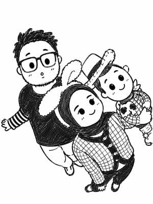 Photo to Chibi Doodle Transformation - AI image template preview