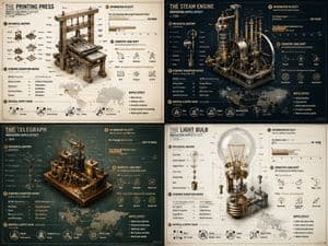 Historical Invention Visualization Formula - AI image template preview