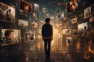 Corridor of Floating Memories - AI image template preview