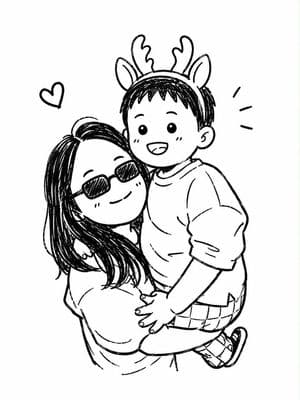 Photo to Chibi Doodle Transformation - AI image template preview