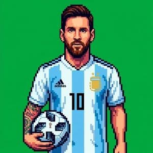 Retro Pixel Art Profile Picture - AI image template preview