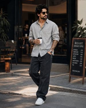 Stylish Man in Modern City - AI image template preview