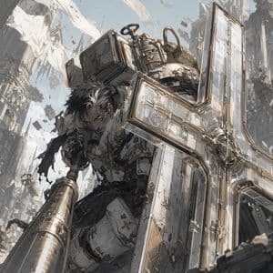 Battle-Hardened Veteran Portrait - AI image template preview