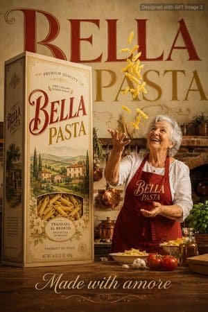 Italian Food Advertisement Poster - AI image template preview