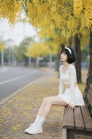 Golden Shower Avenue Portrait - AI image template preview