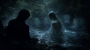 Moonlit Undine Forest Lake - AI image template preview