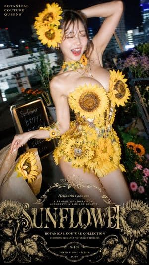 Sunflower Couture Botanical Poster preview