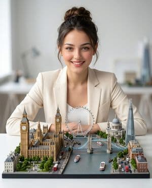 Miniature World Portrait Scene - AI image template preview