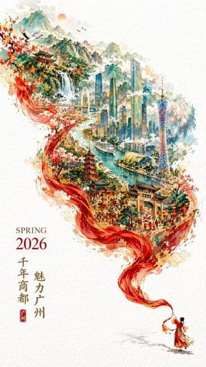 Double Exposure City Promo Poster - AI image template preview