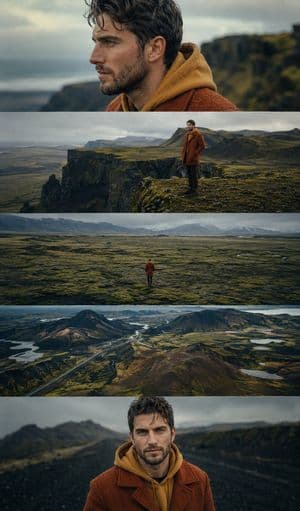 Icelandic Highland Cinematography - AI image template preview