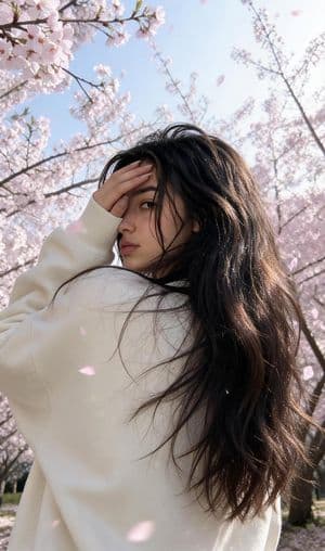 Ethereal Side Profile Portrait - AI image template preview