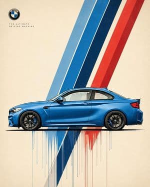 Swiss Modernist Automotive Poster - AI image template preview