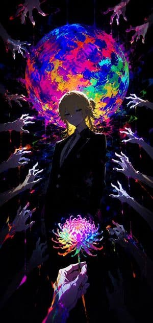 Psychedelic Anime Cult Deity - AI image template preview