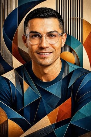 Cubist Contour Portrait - AI image template preview