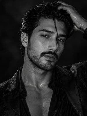 Cinematic Monochrome Male Portrait - AI image template preview