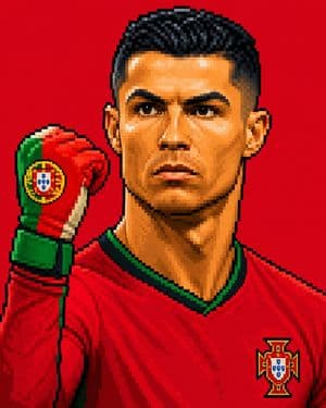 Retro World Cup Pixel Sprite - AI image template preview