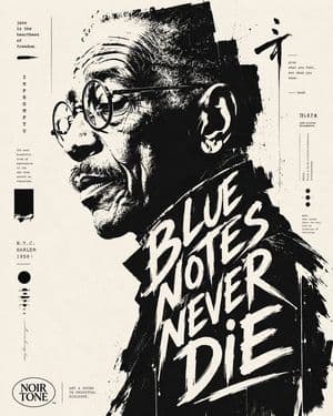 Typographic Ink Portrait Poster - AI image template preview