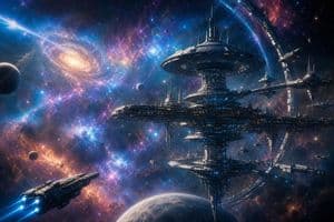 Grand Space Nebula Station - AI image template preview