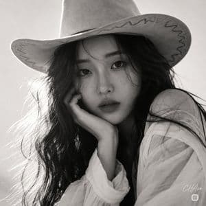 Monochrome Western Cowgirl Portrait preview