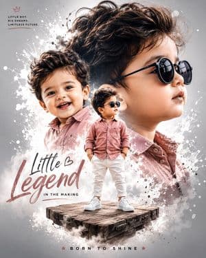 Double Exposure Movie Poster - AI image template preview