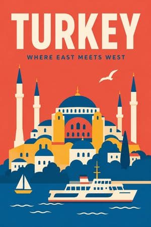 Minimalist Travel Poster Template - AI image template preview
