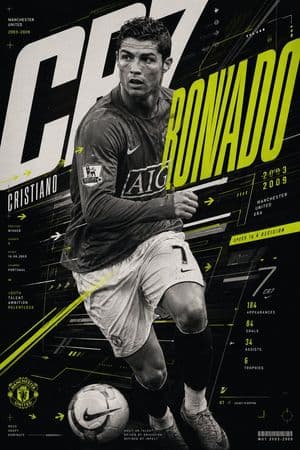 Dynamic Cristiano Ronaldo Poster - AI image template preview