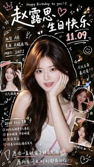 Personalized Birthday Fan Poster - AI image template preview