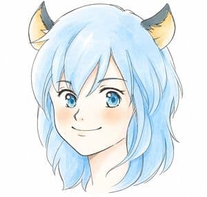 Polished Watercolor Kemomimi Portrait - AI image template preview