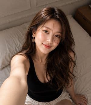 High-Angle Lifestyle Bedroom Selfie - AI image template preview