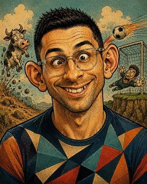 Vintage Satirical Magazine Caricature - AI image template preview