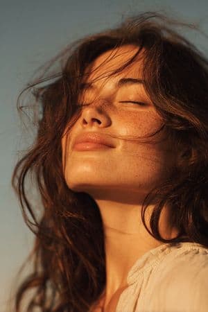 Golden Hour Close-up Portrait - AI image template preview