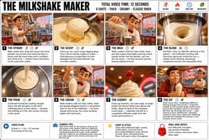 Pixar Style Infographic Storyboard Poster - AI image template preview
